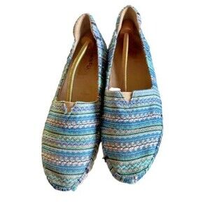 Vaneli Veve Rafia Blue Multi Dobbie Slip On Loafer Sneakers Size 11W